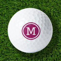 Berry Purple Monogram Personalised Golf Balls
