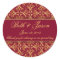 Berry Red Cluster Wedding Thank You Stickers