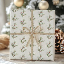 berry red cream botanical holiday christmas