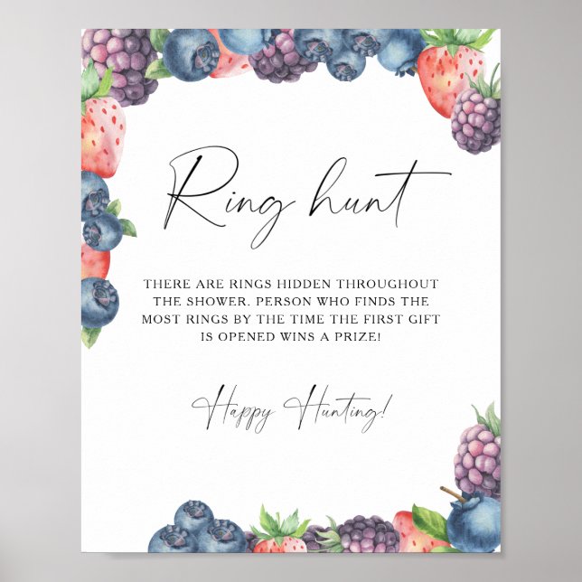 Berry - Ring hunt bridal shower game Poster (Front)