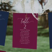 Berry, Seating Plan Cards with Guest Names