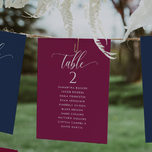 Berry, Seating Plan Cards with Guest Names