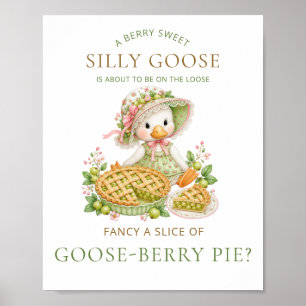 Berry Silly Goose Gooseberry pie sign Baby Shower
