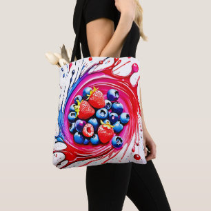 Berry Splash: Colour Burst Tote Bag