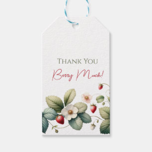Berry Strawberry Birthday Thank You Gift Tags