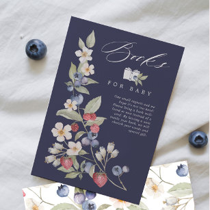 Berry Sweet Baby Berries & Flowers Books For Baby Invitation