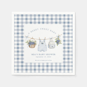 Berry Sweet Baby Clothesline Baby Shower Napkin