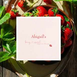 Berry Sweet Baby on the Way Baby Shower Napkin