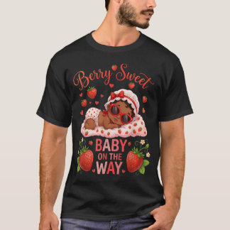 Berry Sweet Baby On The Way Strawberry Pregnancy T-Shirt