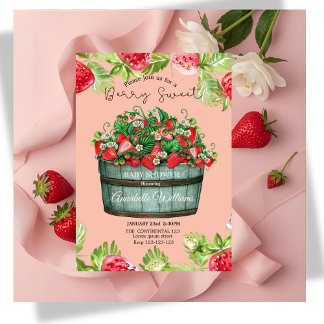 berry sweet baby shower baby shower invitation