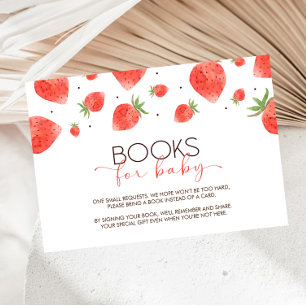 Berry Sweet Baby Shower Book Request Card