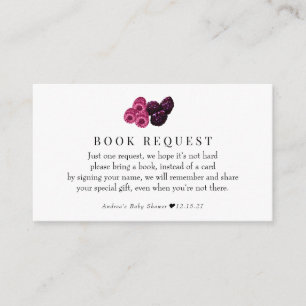 Berry Sweet Baby Shower Books For Baby Enclosure Card