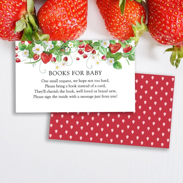 Berry Sweet Baby Shower | Books For Baby  Enclosure Card (Creator Uploaded)