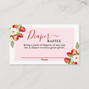 Berry Sweet Baby Shower Diaper Raffle Card