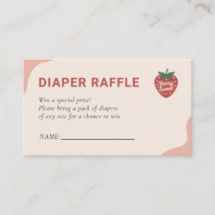 Berry Sweet Baby Shower Diaper Raffle Enclosure Card