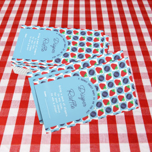 Berry Sweet Baby Shower Diaper Raffle Enclosure Card