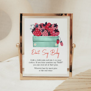 Berry Sweet Baby Shower Don't Say Baby Poster