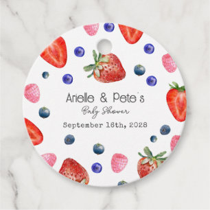 Berry Sweet Baby Shower Favour Tags