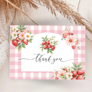 Berry Sweet Baby Shower Flat Thank You Enclosure Card