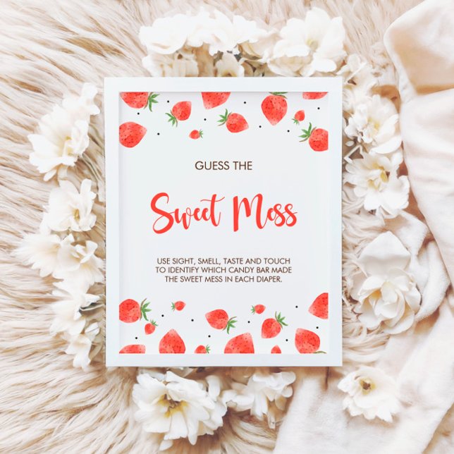 Berry Sweet Baby Shower Guess The Sweet Mess Sign (Creator Uploaded)