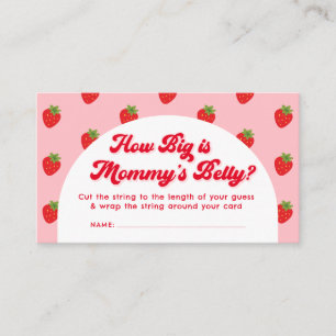 Berry Sweet Baby Shower How Big is Mummy Belly Enclosure Card