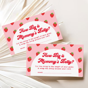 Berry Sweet Baby Shower How Big is Mummy Belly Enclosure Card