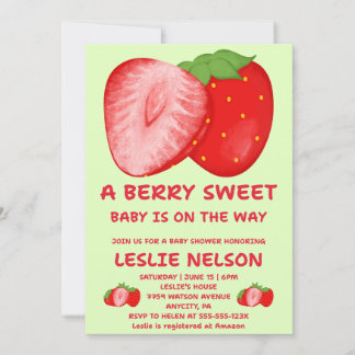 Berry Sweet Baby Shower Invitation