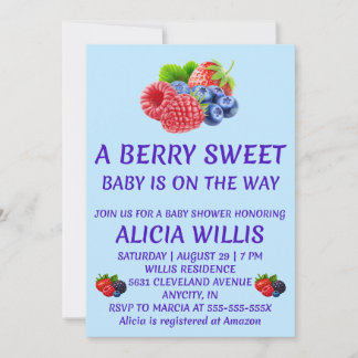 Berry Sweet Baby Shower Invitation