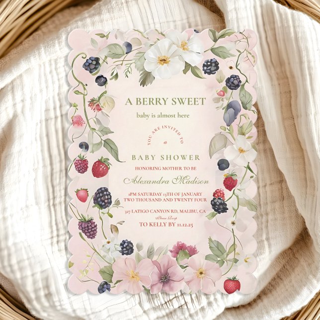  Berry Sweet Baby Shower Invitation (Creator Uploaded)