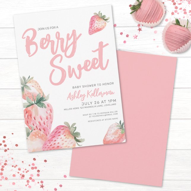 Berry Sweet Baby Shower Invitation (Berry Sweet Baby Shower Invitation)