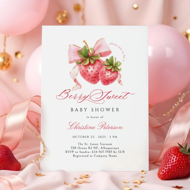 Berry Sweet Baby Shower Invitation (Creator Uploaded)