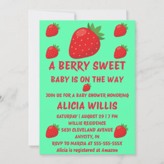 Berry Sweet Baby Shower Invitation