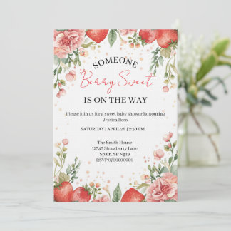 Berry Sweet Baby Shower Invitation