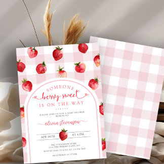 Berry Sweet Baby Shower Invitation | Strawberries 