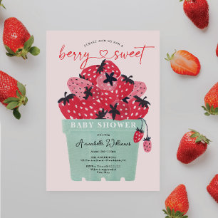 Berry Sweet Baby Shower Invitation Strawberry