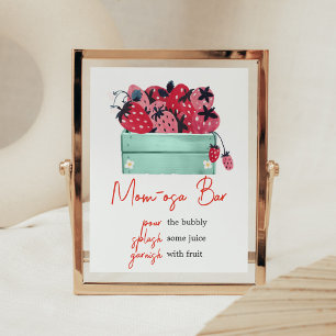 Berry Sweet Baby Shower Mum Osa Bar Poster