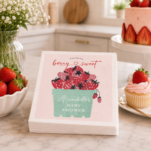 Berry Sweet Baby Shower Napkins Strawberry