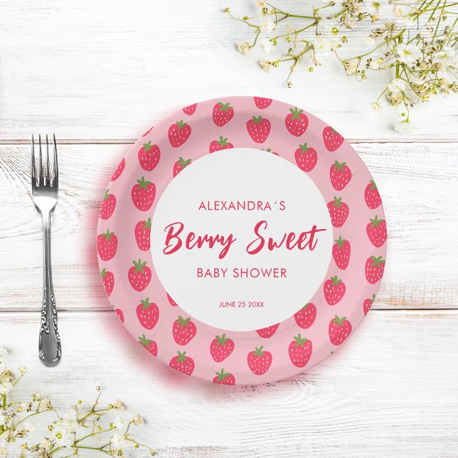 Berry Sweet Baby Shower  Paper Plate (Creator Uploaded)