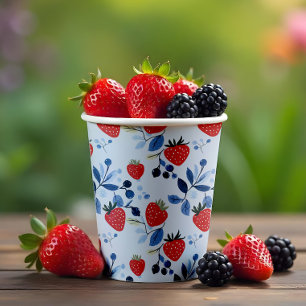 Berry Sweet Baby Shower Paper Plate Cups