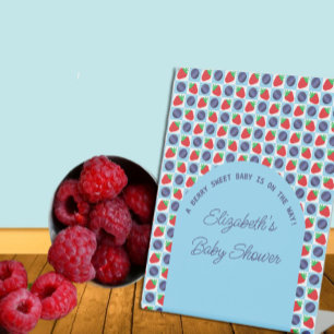 Berry Sweet Baby Shower Pedestal Sign