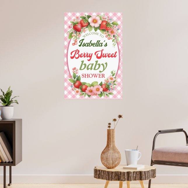 Berry Sweet Baby Shower Poster (Living Room 3)