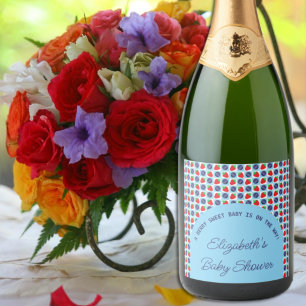 Berry Sweet Baby Shower Sparkling Wine Label