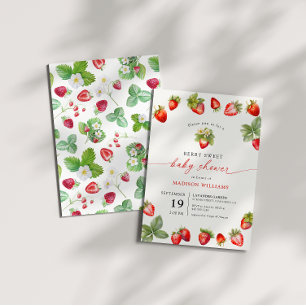 Berry Sweet Baby Shower Strawberry  Invitation