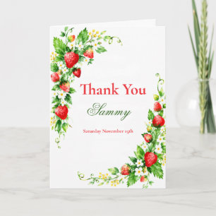 Berry Sweet Baby Shower Thank You Card