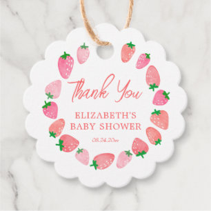 Berry Sweet Baby Shower Thank You Favour Tags