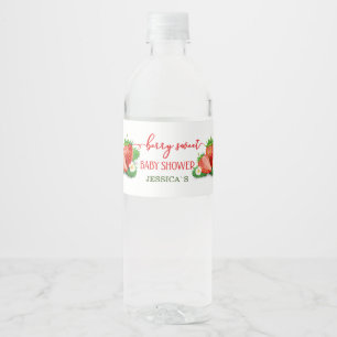 Berry Sweet baby shower Water Bottle Label