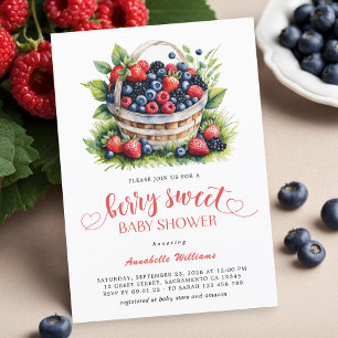 Berry Sweet Baby Shower Wild Berries Invitation
