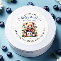 Berry Sweet Baby Shower Wild Berries & Teddy Bear
