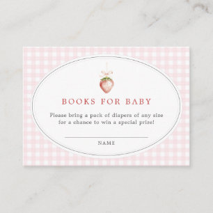 Berry Sweet Baby Strawberry Baby Shower Enclosure Card