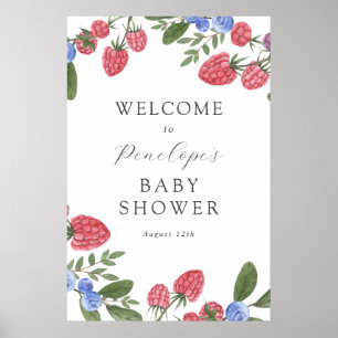Berry Sweet Berries Baby Shower Welcome Sign